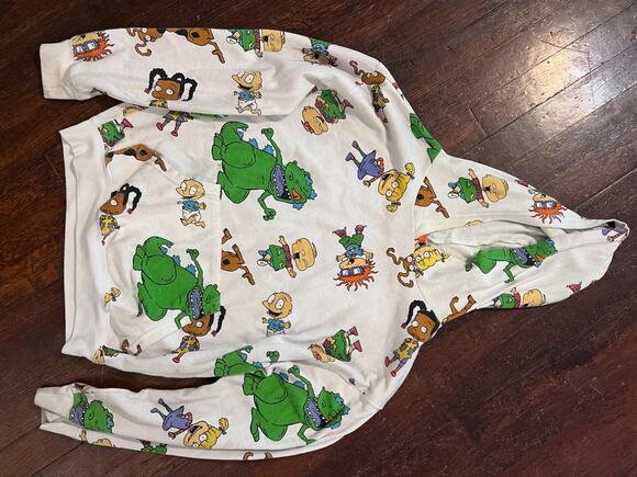 Nickelodeon Other - Nickelodeon Rugrats All Over Print Hoodie Mens Small 90s Y2K Vintage Cartoon